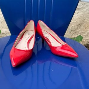 Life Stride Soft System Red Pointed Toe Heels